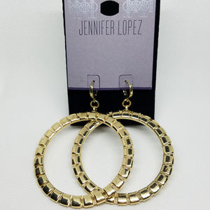 Gold Jennifer Lopez Dangle Earrings